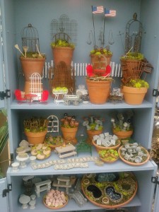 Miniature garden items - long shot